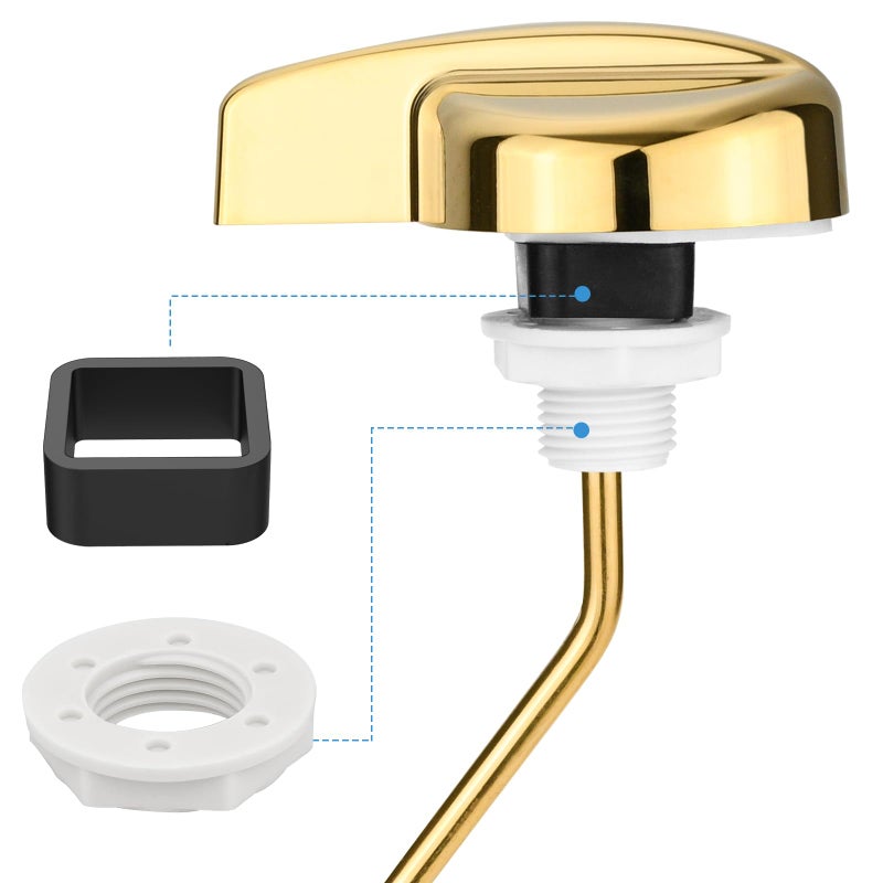 Ancable Compatible with TOTO Toilet Handle Replacement Parts Kit, Universal THU068#CP Trip Lvr for St743S Side Mount Toilet Flush Tank Lever Handle for TOTO Kohler Toilet Tank, 1-Pack Shiny Gold - Image 3